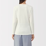 婦人　あったか綿　厚手　クルーネック長袖Ｔシャツ