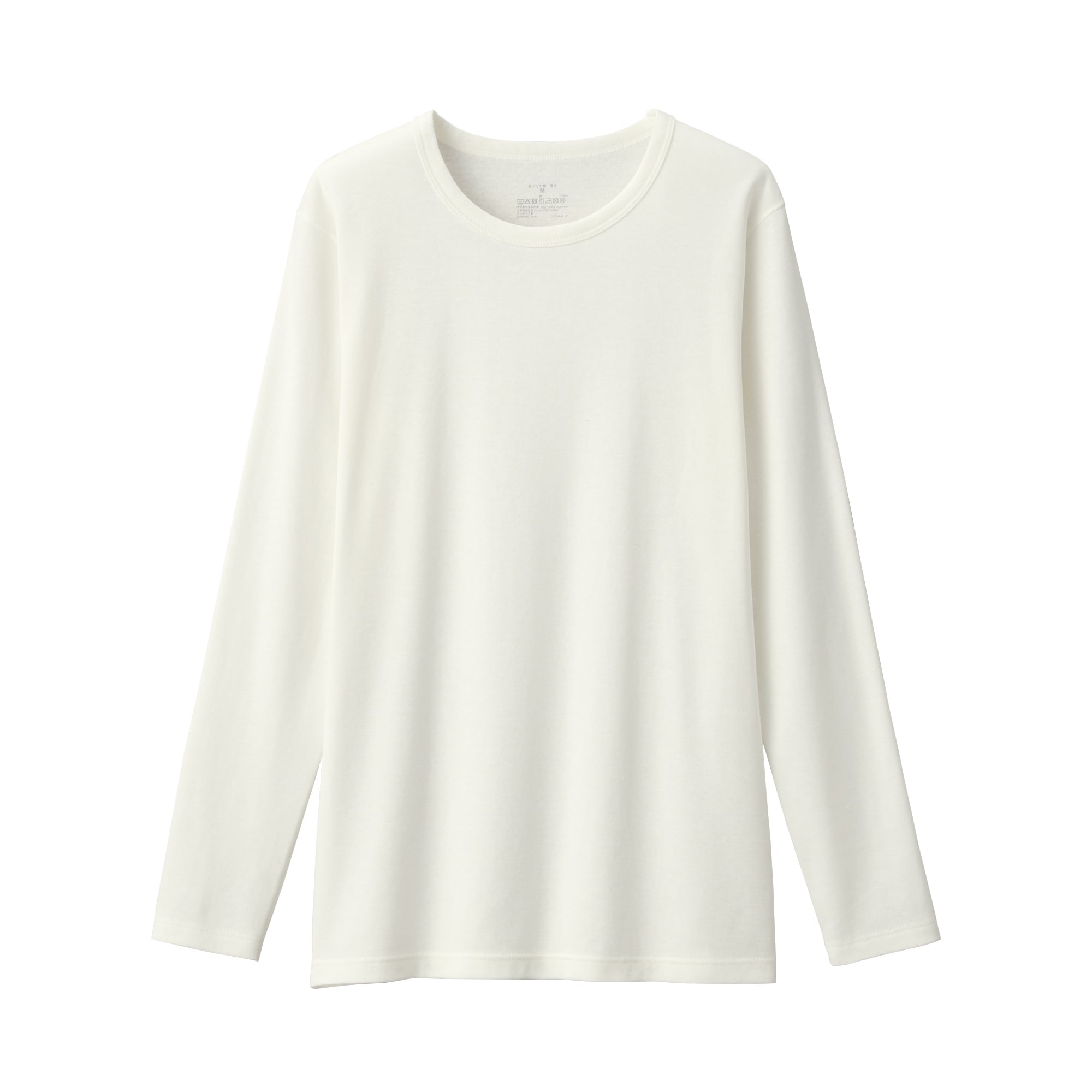 婦人　あったか綿　厚手　クルーネック長袖Ｔシャツ