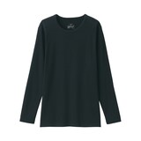 婦人　あったか綿　厚手　クルーネック長袖Ｔシャツ