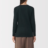 婦人　あったか綿　厚手　クルーネック長袖Ｔシャツ