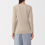 婦人　あったか綿　厚手　クルーネック長袖Ｔシャツ