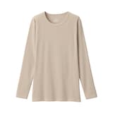 婦人　あったか綿　厚手　クルーネック長袖Ｔシャツ
