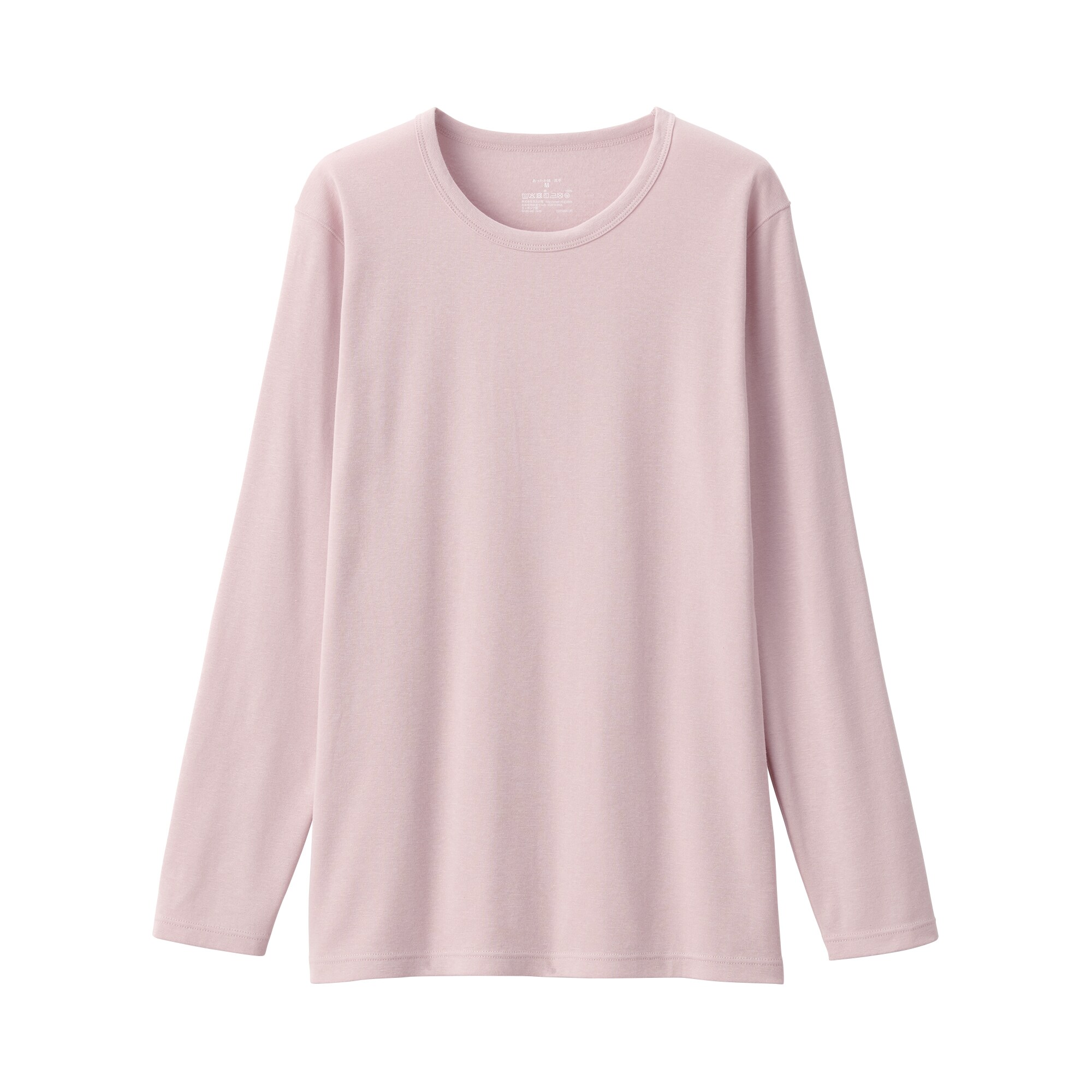 婦人　あったか綿　厚手　クルーネック長袖Ｔシャツ