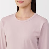 婦人　あったか綿　厚手　クルーネック長袖Ｔシャツ