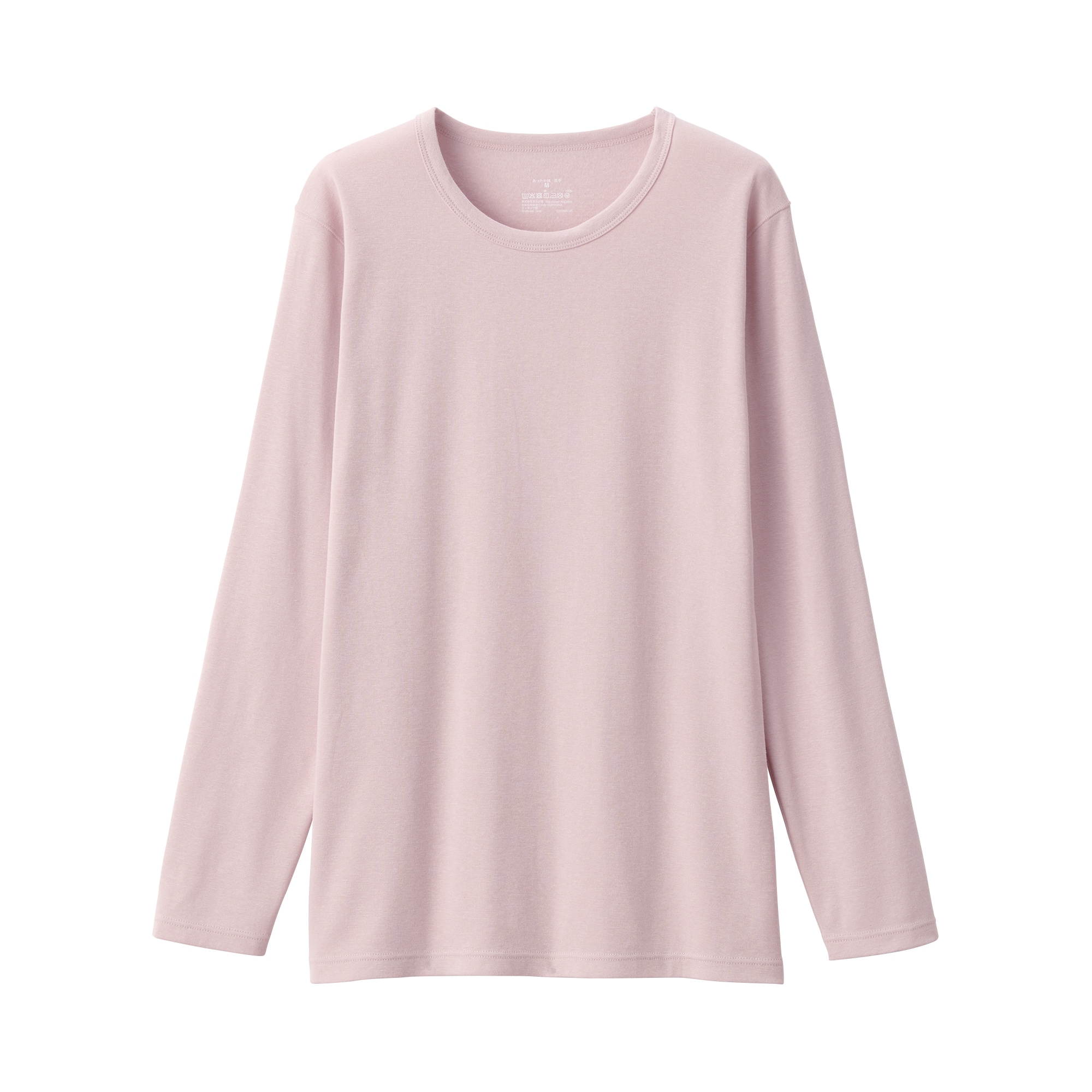 婦人　あったか綿　厚手　クルーネック長袖Ｔシャツ