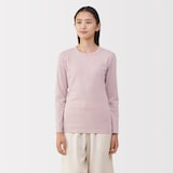 婦人　あったか綿　厚手　クルーネック長袖Ｔシャツ