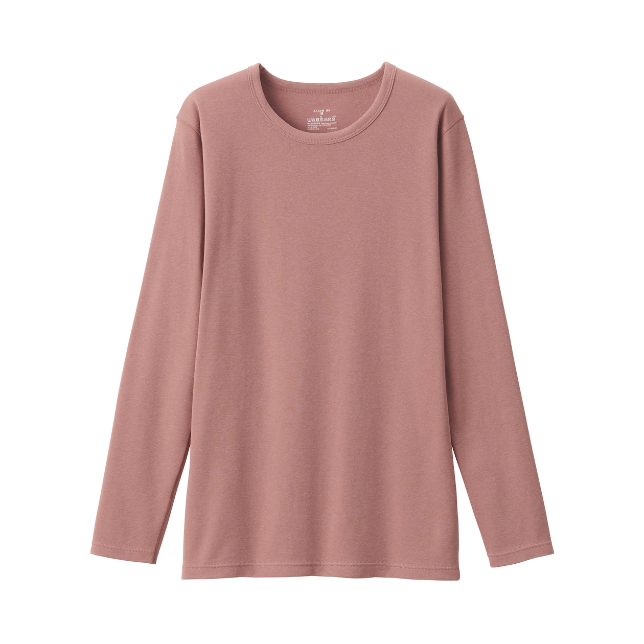 婦人　あったか綿　厚手　クルーネック長袖Ｔシャツ