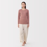 婦人　あったか綿　厚手　クルーネック長袖Ｔシャツ