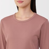 婦人　あったか綿　厚手　クルーネック長袖Ｔシャツ