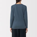 婦人　あったか綿　厚手　クルーネック長袖Ｔシャツ