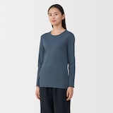 婦人　あったか綿　厚手　クルーネック長袖Ｔシャツ