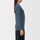 婦人　あったか綿　厚手　クルーネック長袖Ｔシャツ