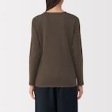 婦人　あったか綿　厚手　クルーネック長袖Ｔシャツ