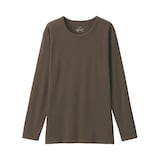 婦人　あったか綿　厚手　クルーネック長袖Ｔシャツ