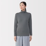 婦人　あったか綿　厚手　タートルネック長袖Ｔシャツ