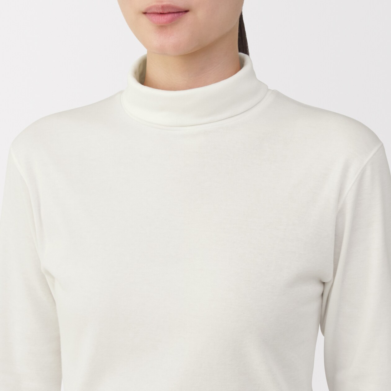 婦人　あったか綿　厚手　タートルネック長袖Ｔシャツ