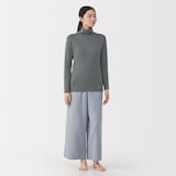 婦人　あったか綿　厚手　タートルネック長袖Ｔシャツ