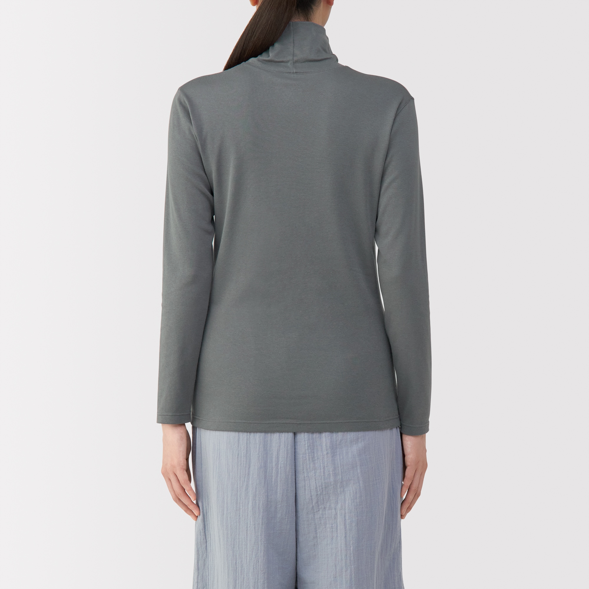 婦人　あったか綿　厚手　タートルネック長袖Ｔシャツ