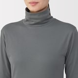 婦人　あったか綿　厚手　タートルネック長袖Ｔシャツ