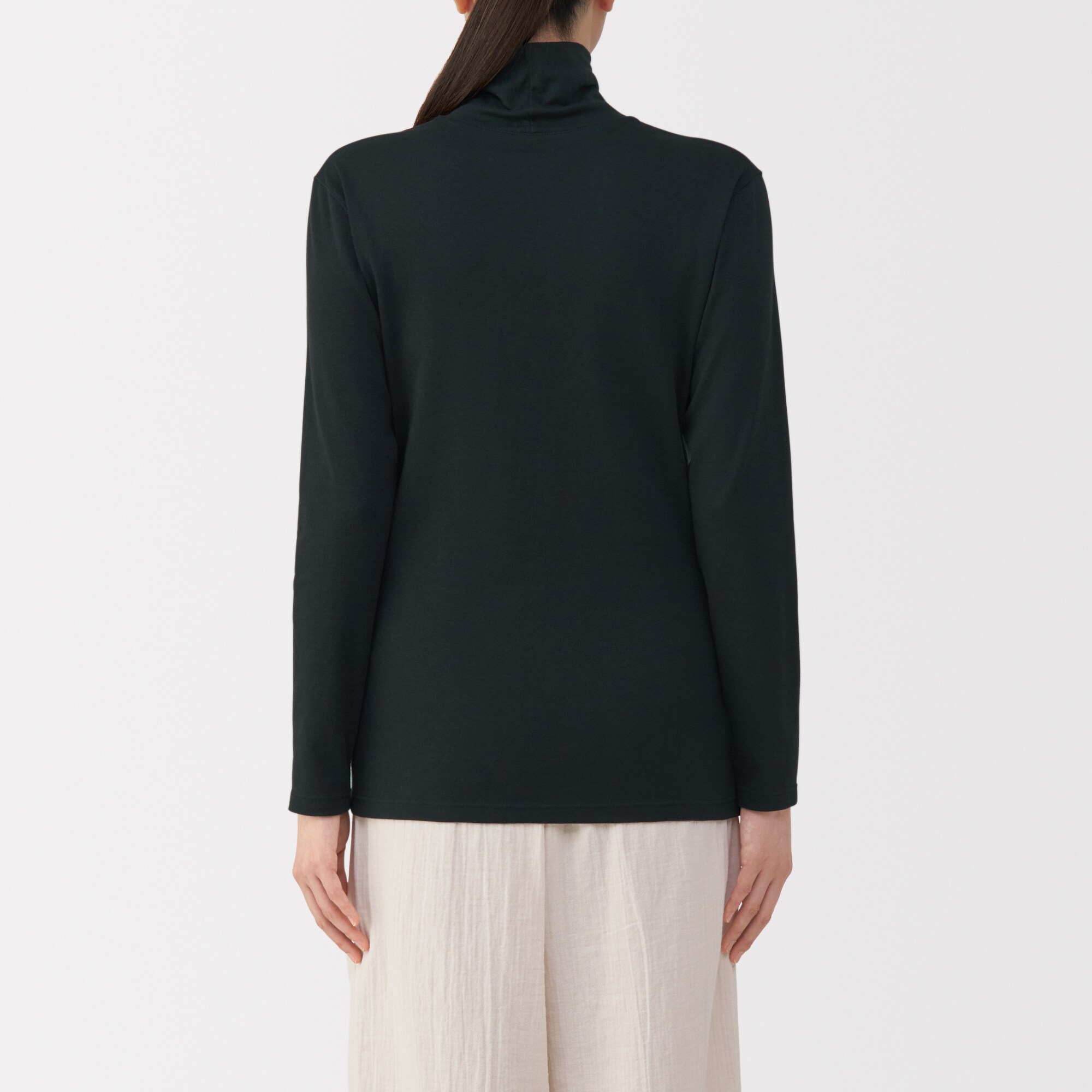 婦人　あったか綿　厚手　タートルネック長袖Ｔシャツ