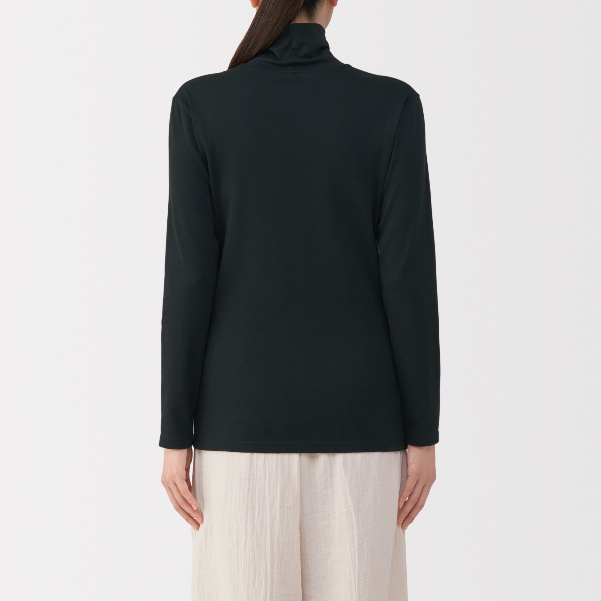 婦人　あったか綿　厚手　タートルネック長袖Ｔシャツ