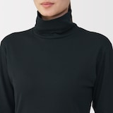 婦人　あったか綿　厚手　タートルネック長袖Ｔシャツ