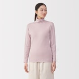 婦人　あったか綿　厚手　タートルネック長袖Ｔシャツ