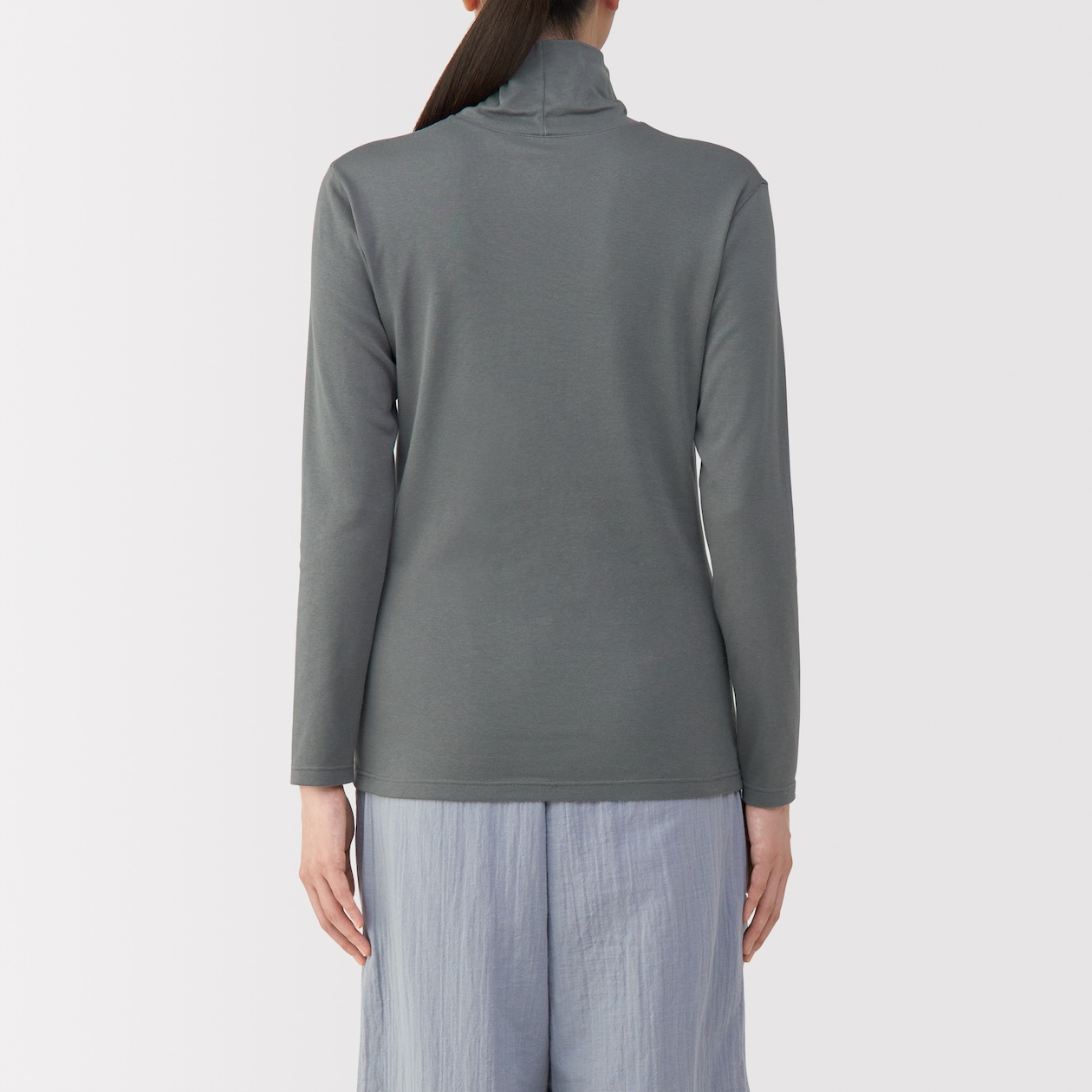 婦人　あったか綿　厚手　タートルネック長袖Ｔシャツ