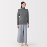 婦人　あったか綿　厚手　タートルネック長袖Ｔシャツ