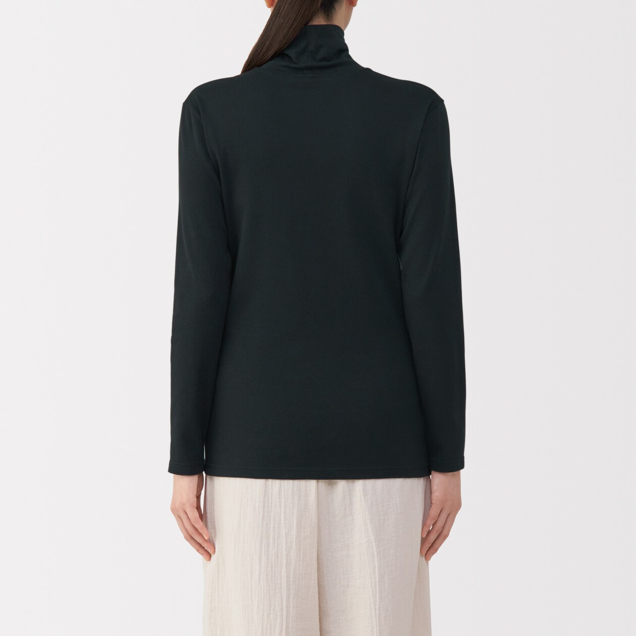 婦人　あったか綿　厚手　タートルネック長袖Ｔシャツ