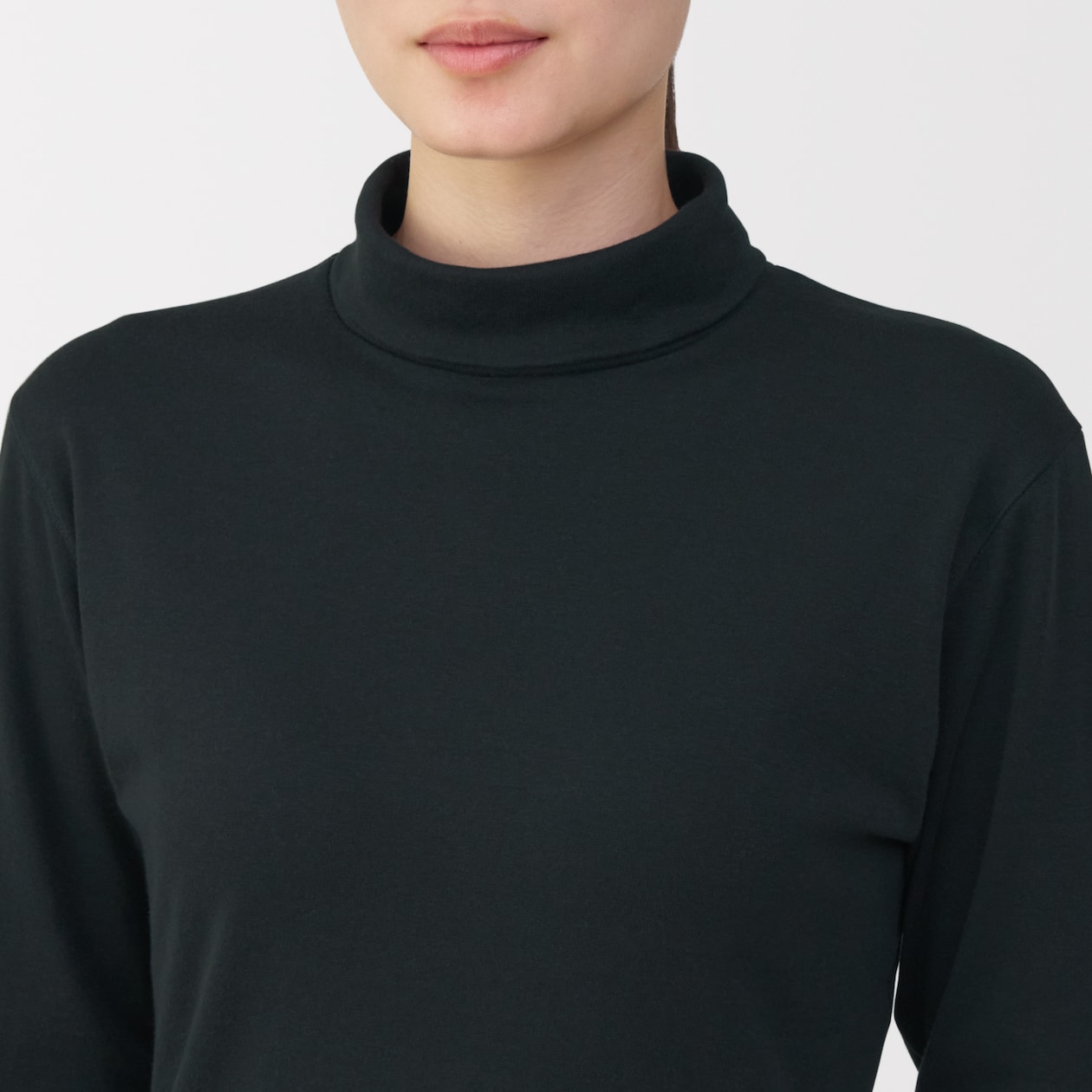 婦人　あったか綿　厚手　タートルネック長袖Ｔシャツ