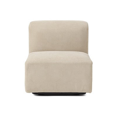 【カバー】綿シェニールユニットソファアームレス小用カバー／ライトグレー