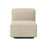 綿シェニールユニットソファアームレス小用カバー／ライトグレー