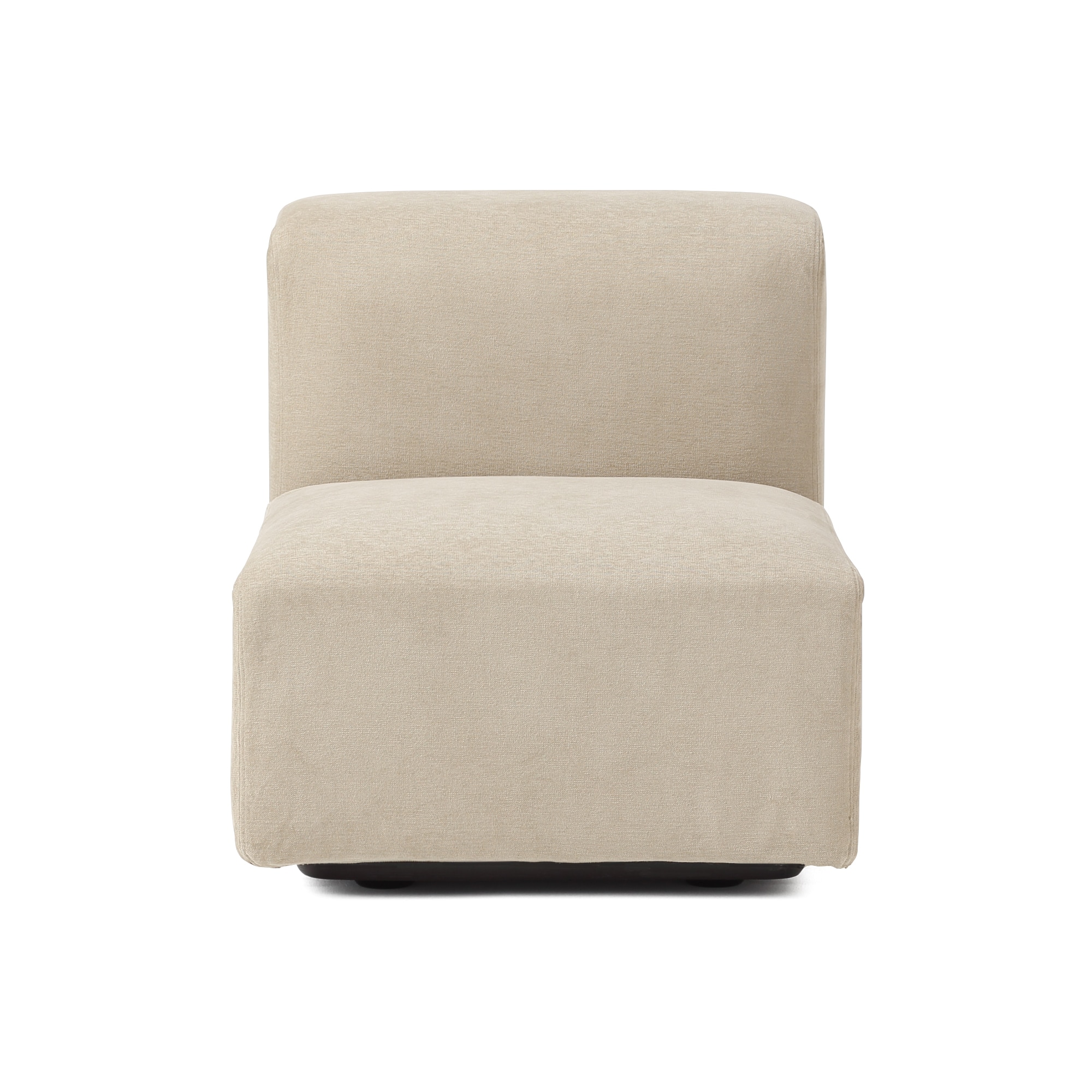 綿シェニールユニットソファアームレス小用カバー／ライトグレー