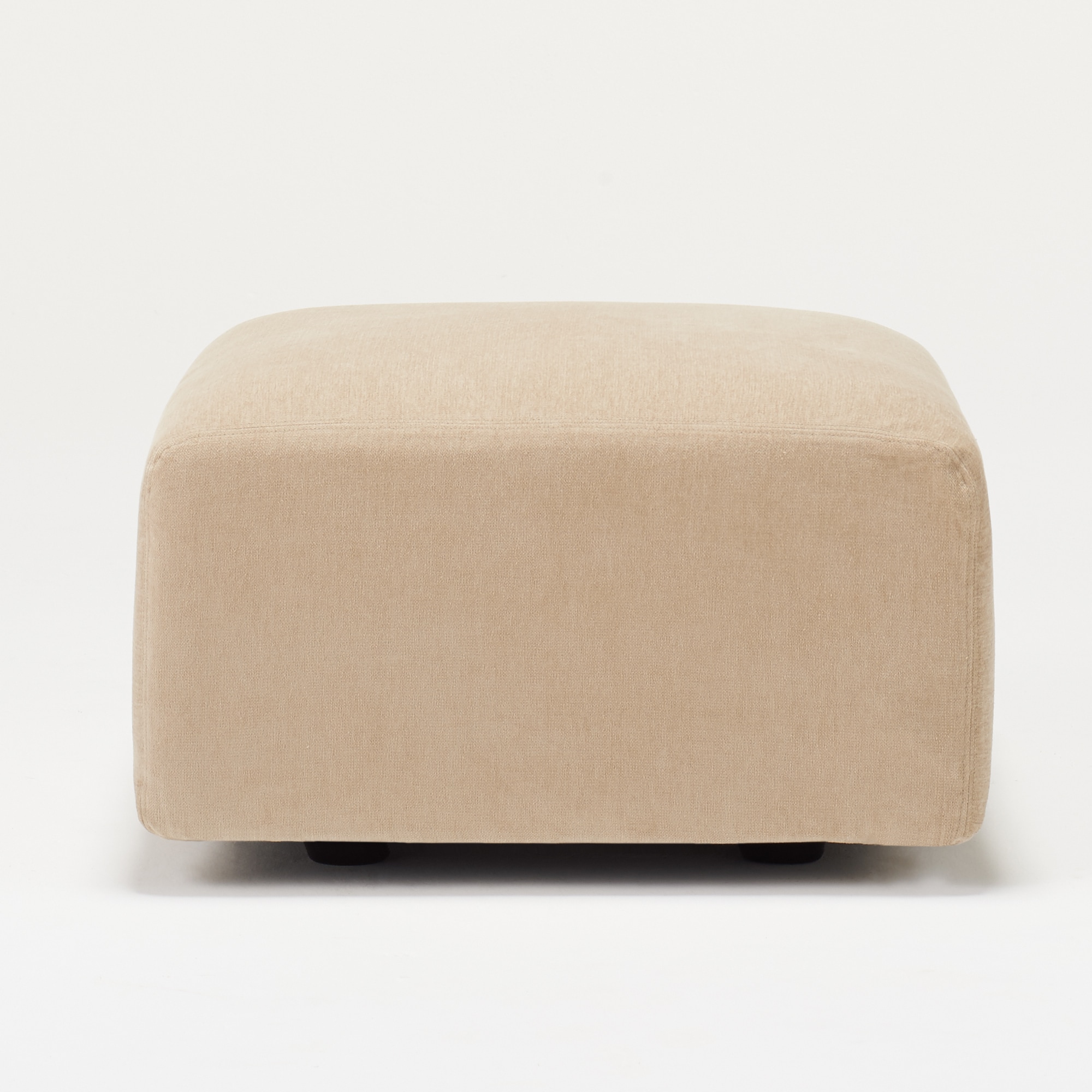 無印良品 ベージュ 綿シェニール カバー付き オットマン 小 綿