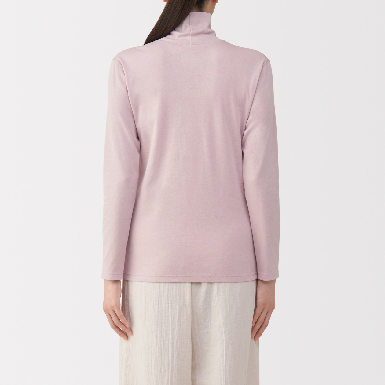 婦人　あったか綿　厚手　タートルネック長袖Ｔシャツ