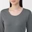 婦人　あったか綿　厚手　Ｕネック八分袖Ｔシャツ