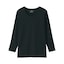 婦人　あったか綿　厚手　Ｕネック八分袖Ｔシャツ