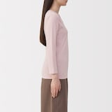 婦人　あったか綿　厚手　Ｕネック八分袖Ｔシャツ