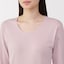 婦人　あったか綿　厚手　Ｕネック八分袖Ｔシャツ