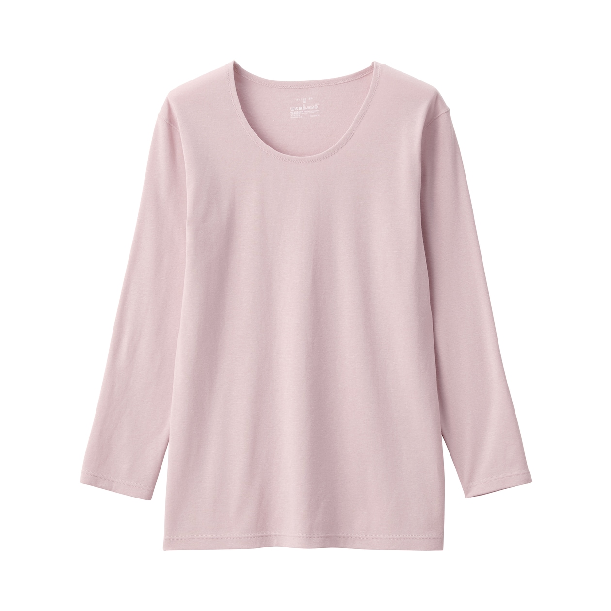 婦人　あったか綿　厚手　Ｕネック八分袖Ｔシャツ