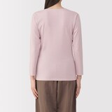 婦人　あったか綿　厚手　Ｕネック八分袖Ｔシャツ