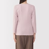 婦人　あったか綿　厚手　Ｕネック八分袖Ｔシャツ