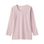 婦人　あったか綿　厚手　Ｕネック八分袖Ｔシャツ