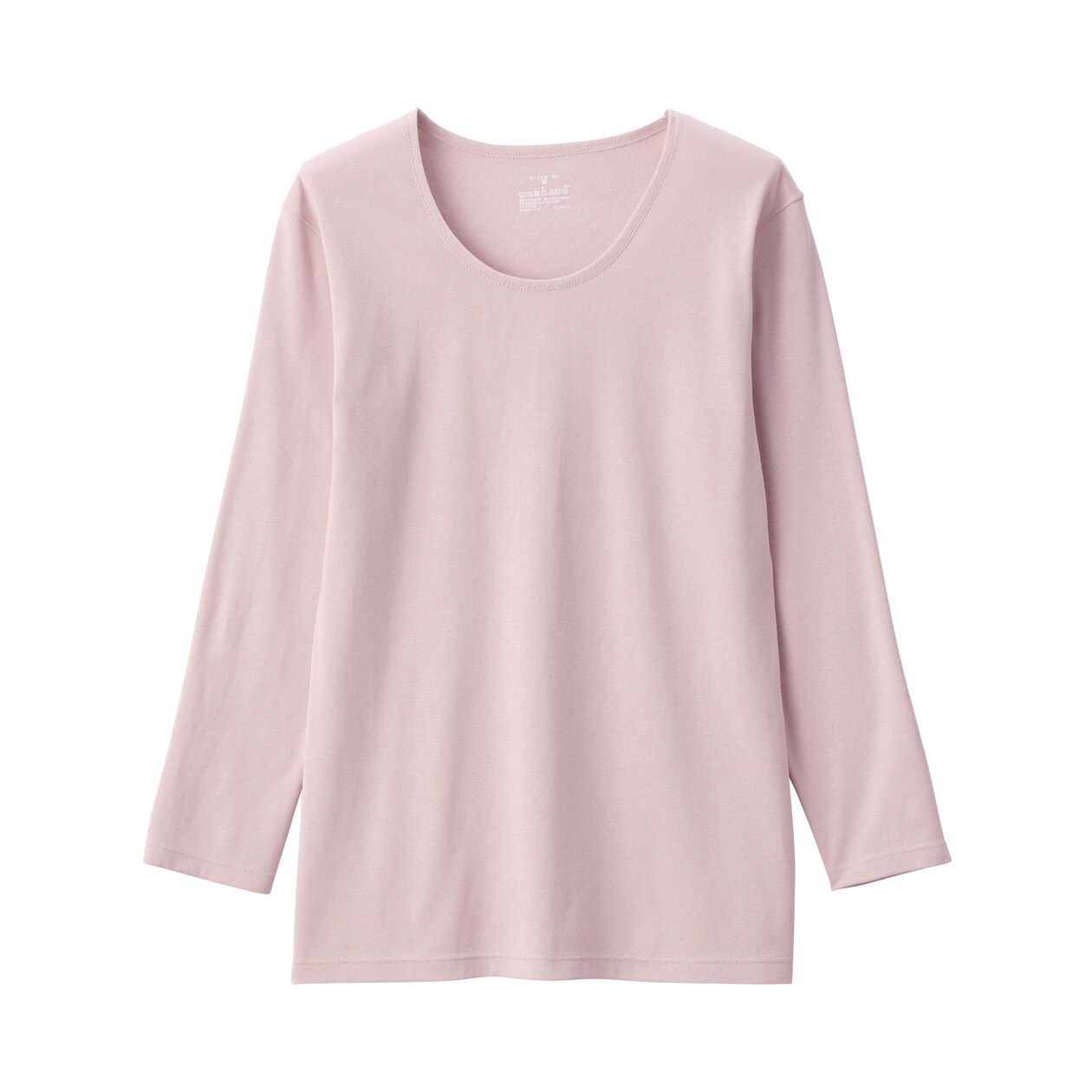 婦人　あったか綿　厚手　Ｕネック八分袖Ｔシャツ