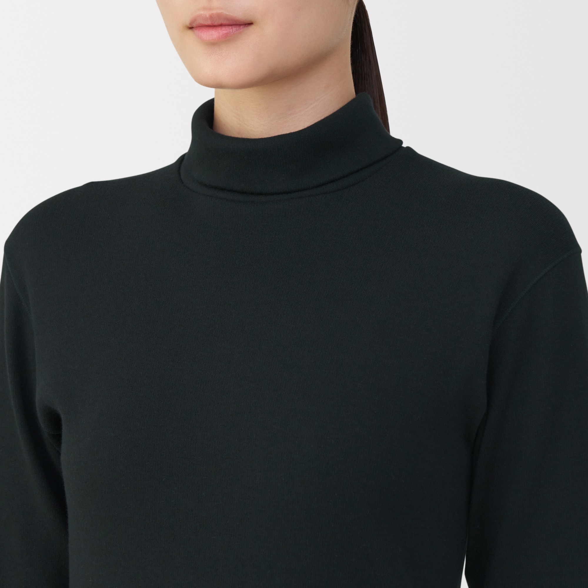 婦人　あったか綿　ウールタートルネック長袖Ｔシャツ