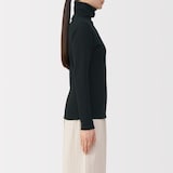 婦人　あったか綿　ウールタートルネック長袖Ｔシャツ