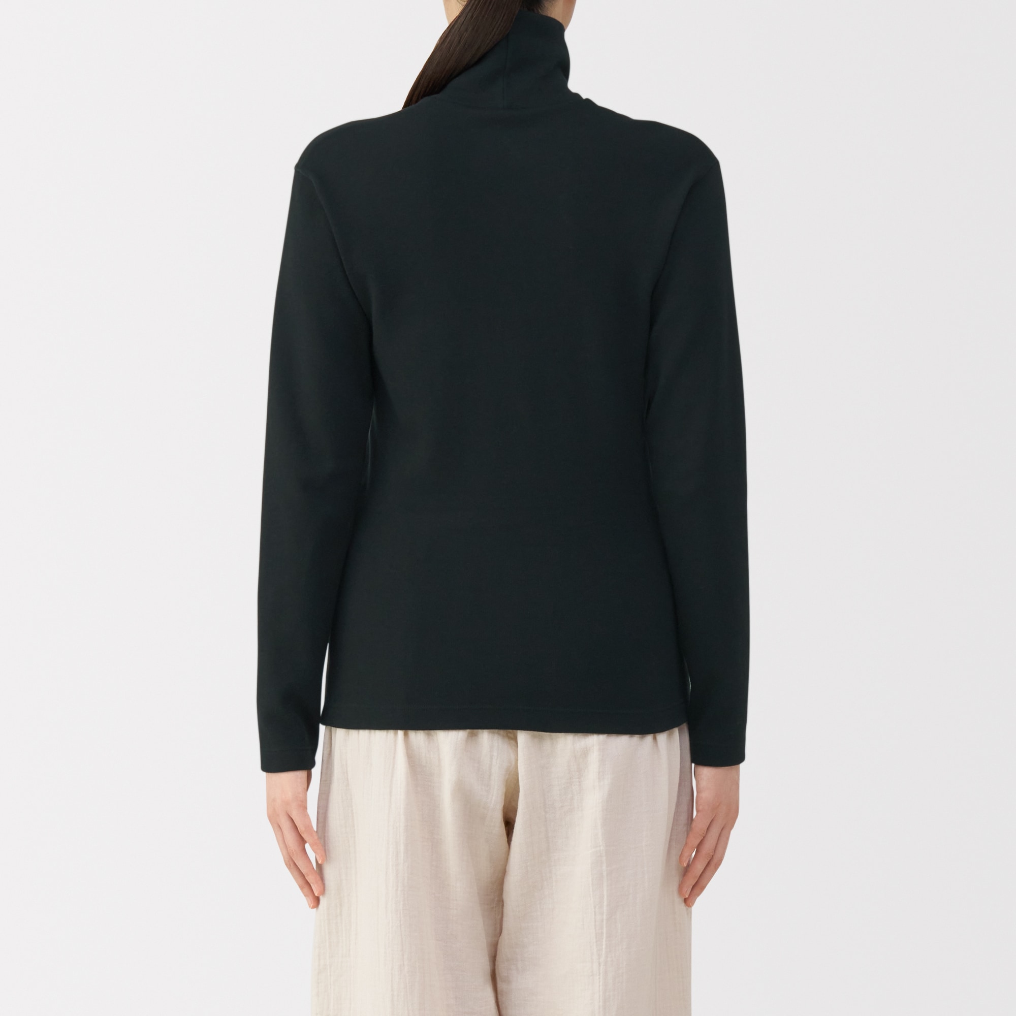 婦人　あったか綿　ウールタートルネック長袖Ｔシャツ