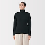 婦人　あったか綿　ウールタートルネック長袖Ｔシャツ