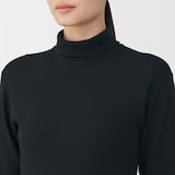 婦人　あったか綿　ウールタートルネック長袖Ｔシャツ